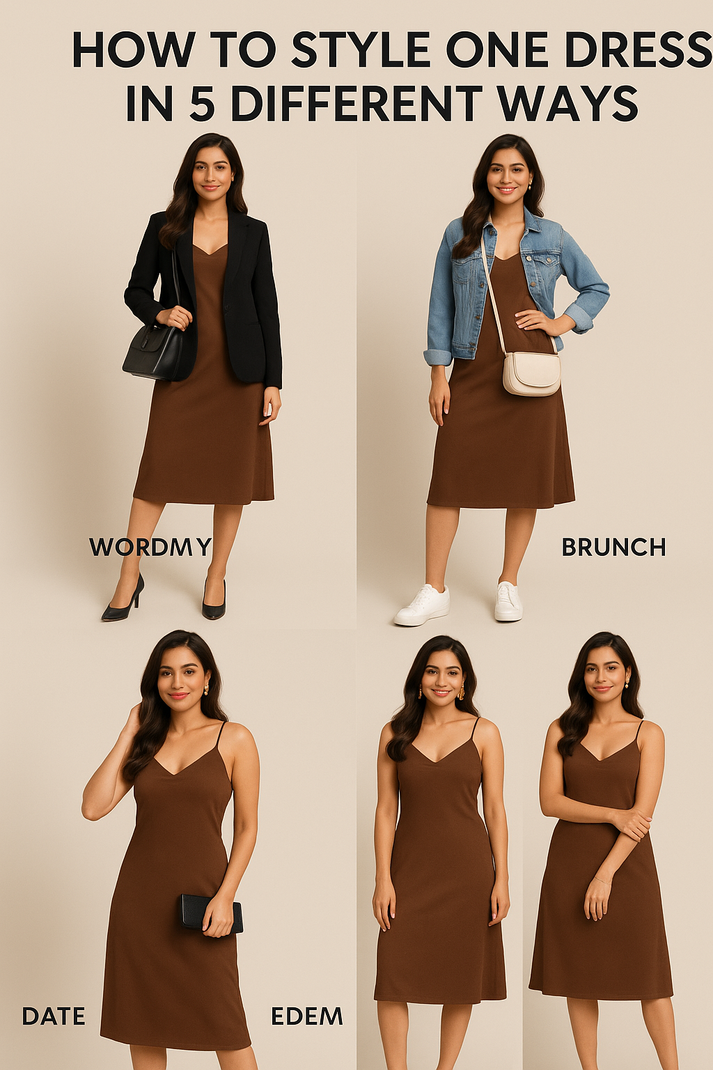 How to Style One Dress in 5 Different Ways (From Office to After-Party)