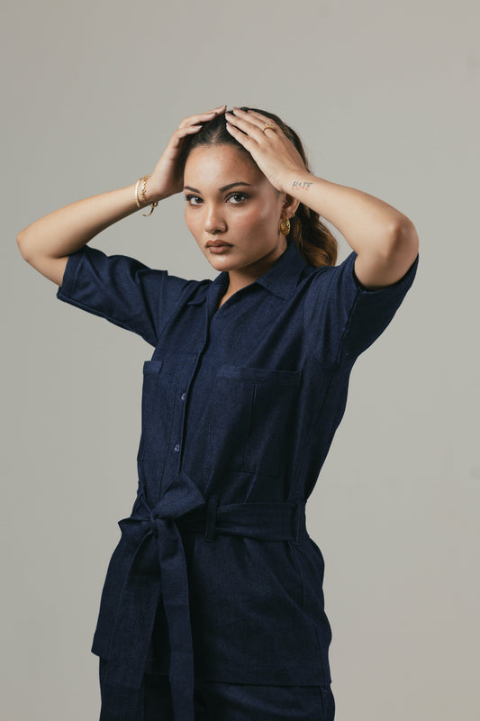 Denim Poise Top