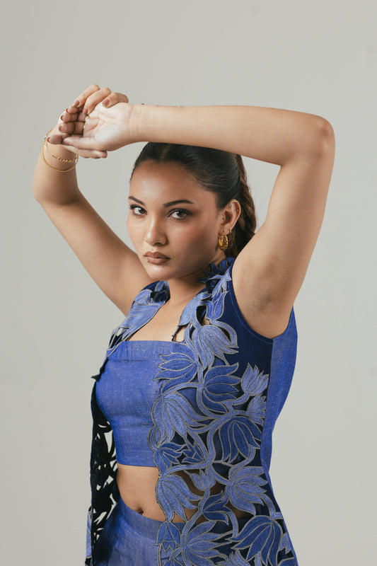 Sky Bloom Co-ord Top