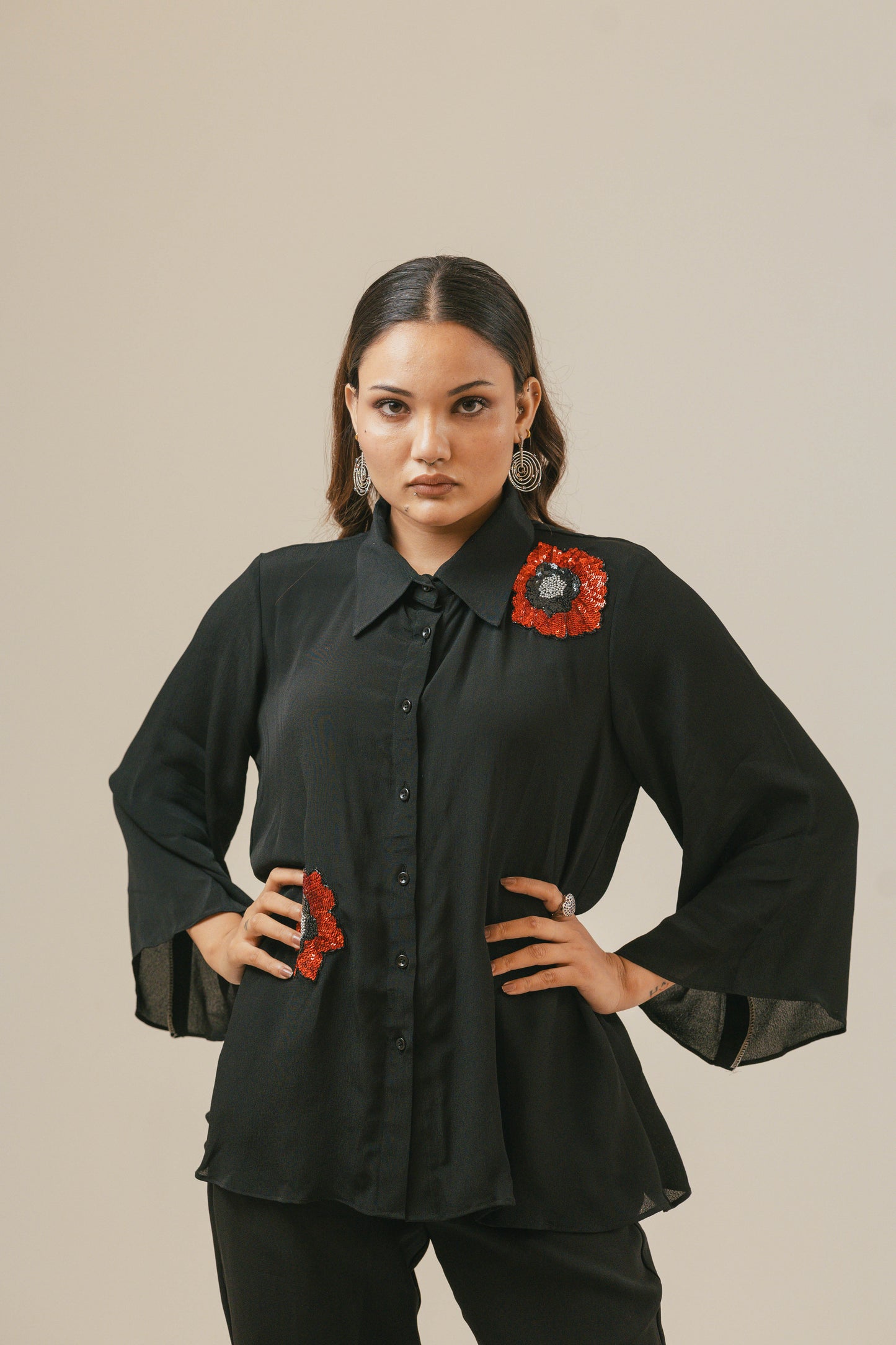 Noir Bloom Top