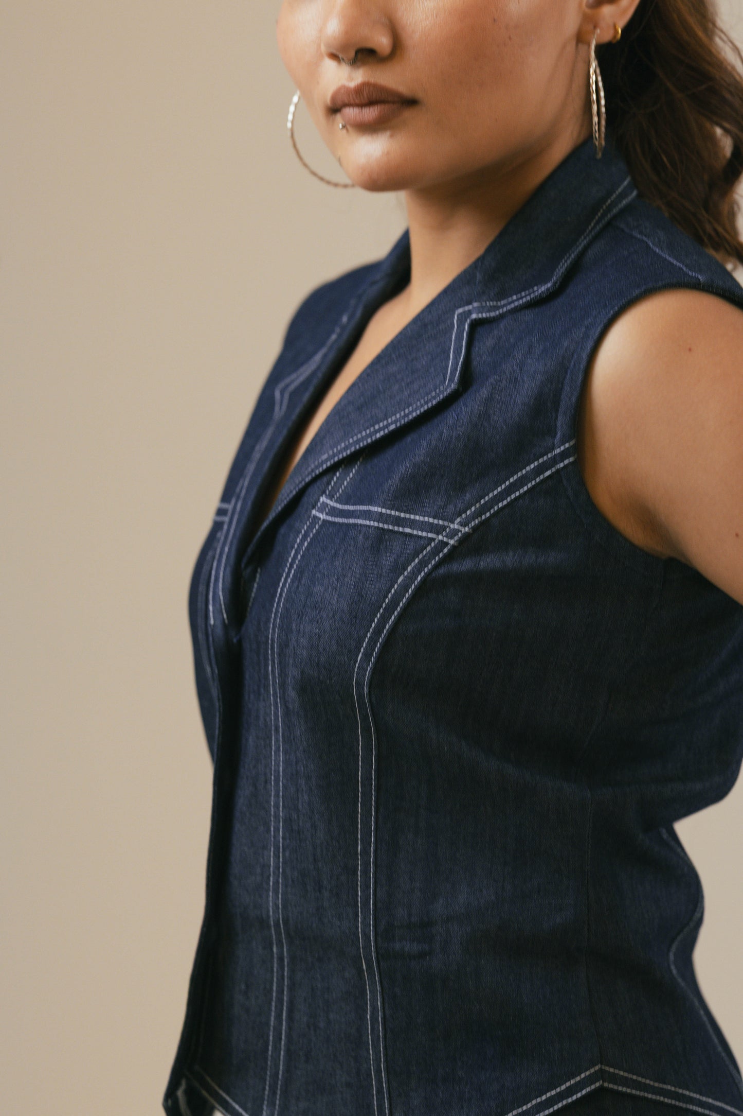 Denim Throne Top