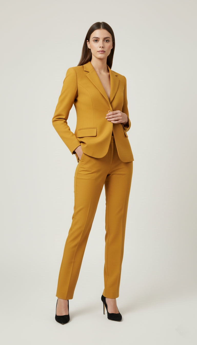 Mustard Yellow Blazer Set