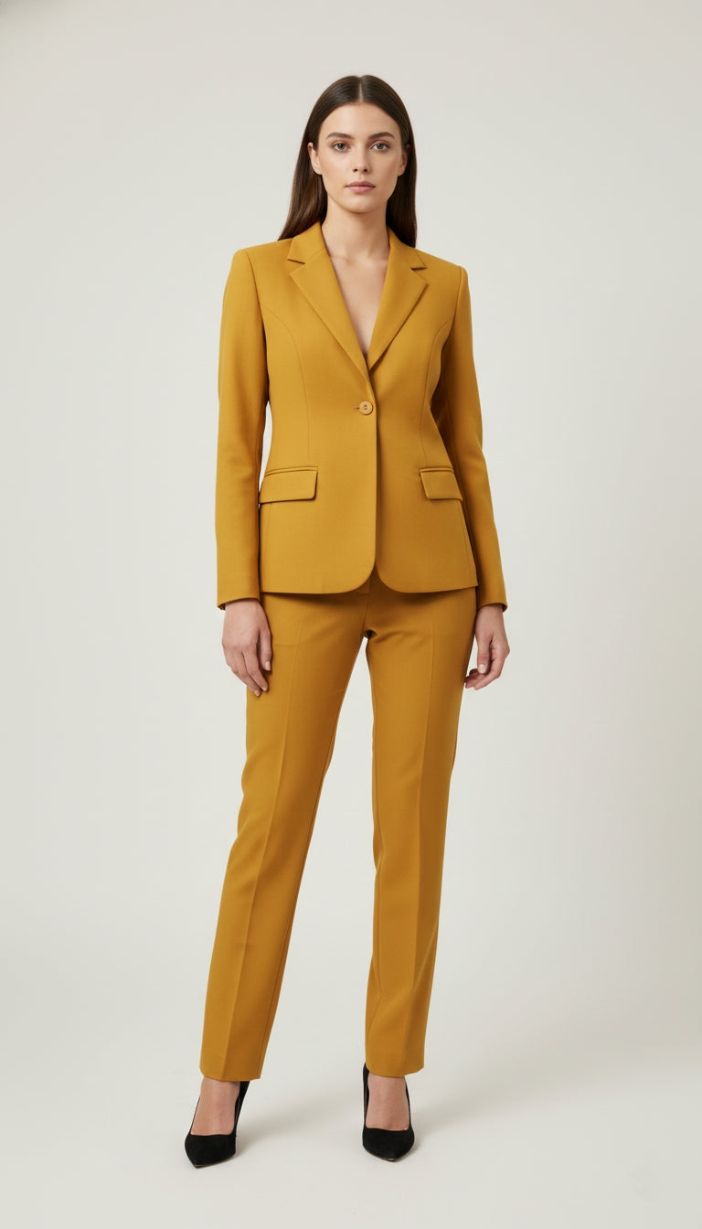 Mustard Yellow Blazer Set